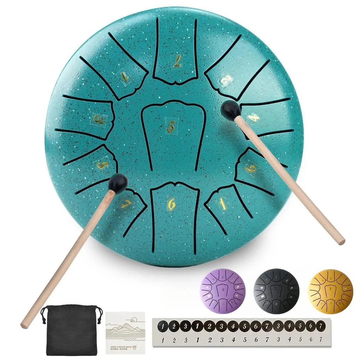 Kit Tongue Drum (11 Notes) avec Accessoires
