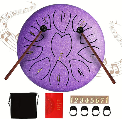 Tongue Drum d'extérieur en Acier (11 Notes) avec Housse